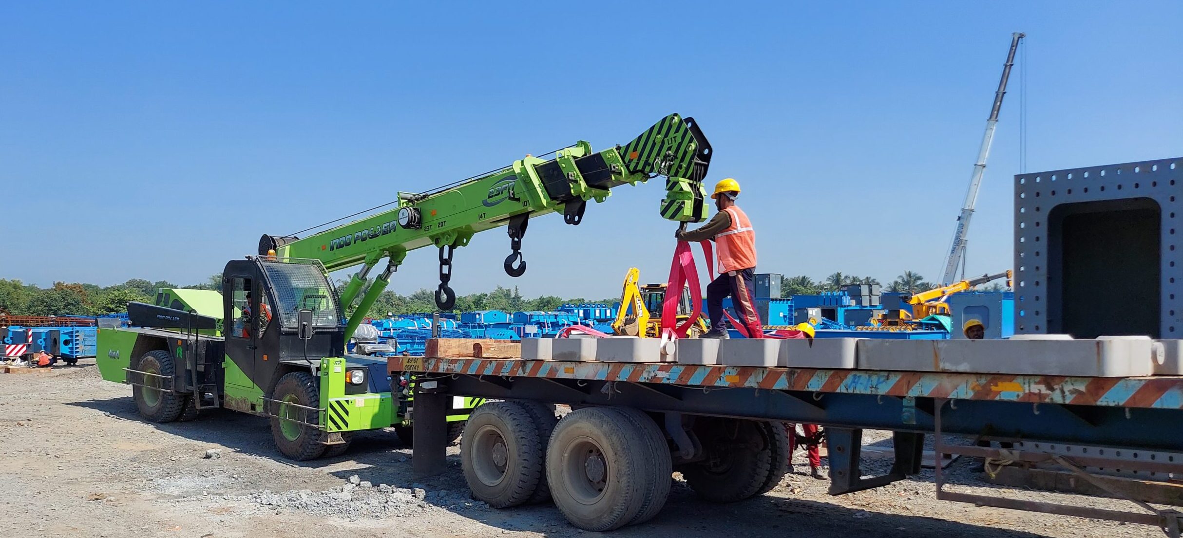 Indo Power Crane working in the site